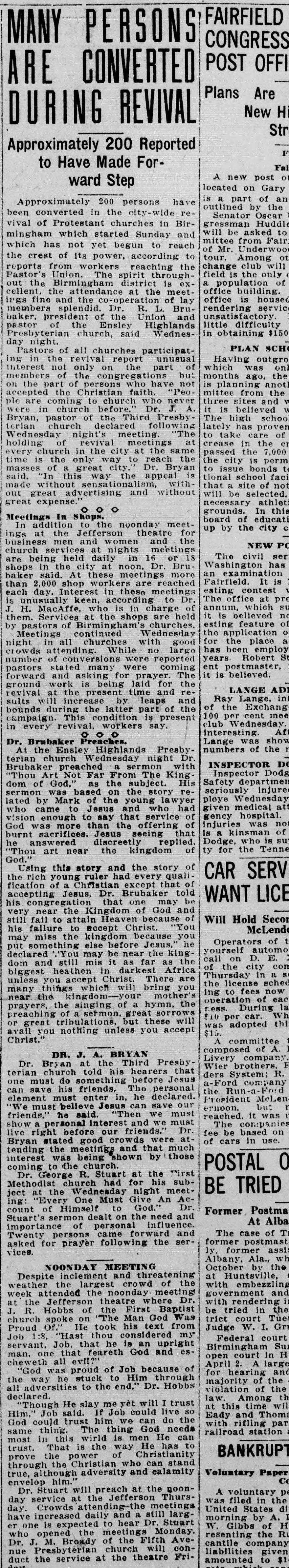 Many Persons Are Converted During Revival